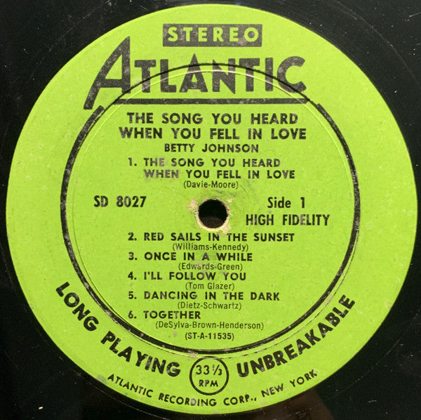 The Song You Heard When You Fell In Love . . . (VINYL) | Very Good Plus (VG+) Very Good Plus (VG+)