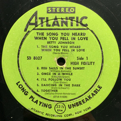 The Song You Heard When You Fell In Love . . . (VINYL) | Very Good Plus (VG+) Very Good Plus (VG+)