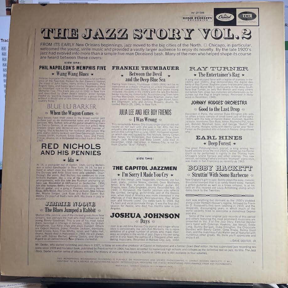 Various - The Jazz Story Volume 2 (Rare Records Of The Men And The Music: North To Chicago) (VINYL) | Very Good Plus (VG+) Excellent+ (EX+)