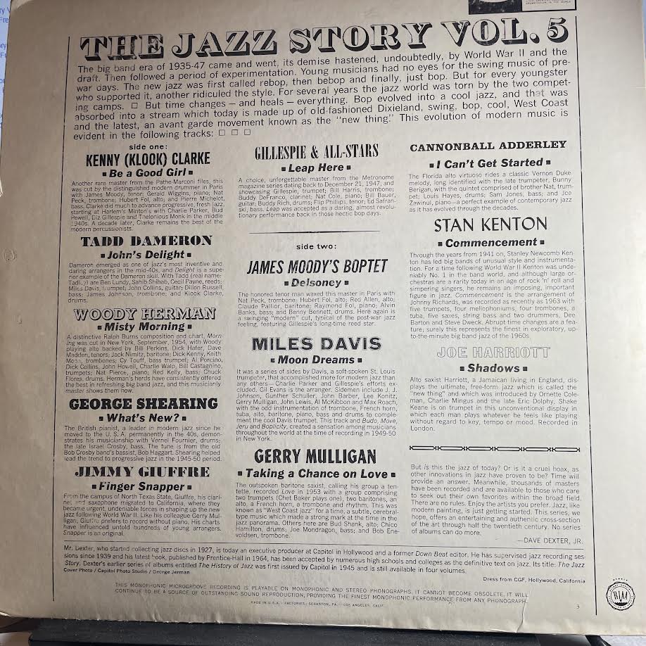 Various - The Jazz Story Volume 5 (VINYL) | Very Good (VG) Very Good Plus (VG+)