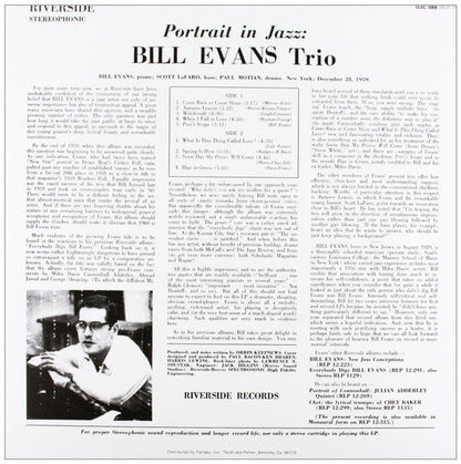 The Bill Evans Trio - Portrait In Jazz (VINYL) | Mint (M) Mint (M)