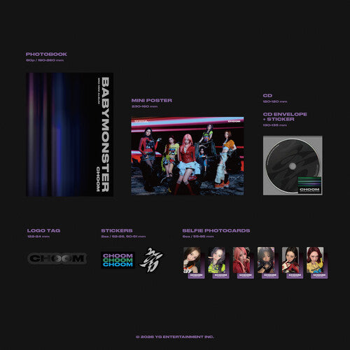 BABYMONSTER - Choom / Choom (POSTER STICKER CD) | Mint (M) Mint (M)