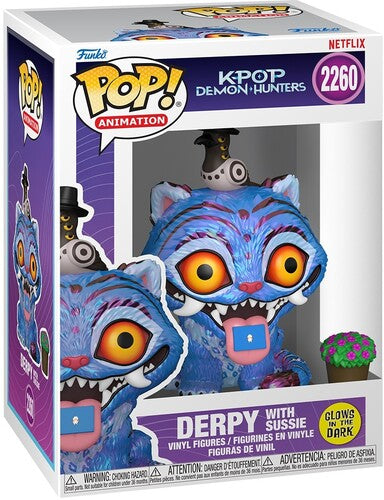 KPop Demon Hunters - Funko POP! Anime: KPop Demon Hunters - Derpy with Sussie (Glow-in-the-Dark) (KPDH) (Vinyl Figure, Collectible) |