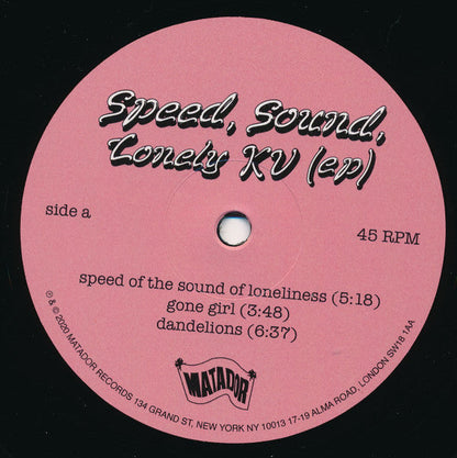 Speed, Sound, Lonely KV (ep) | Mint (M) Mint (M)