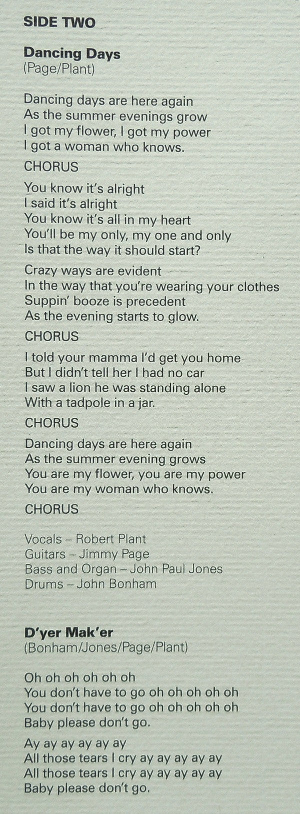 Houses Of The Holy | Mint (M) Mint (M)