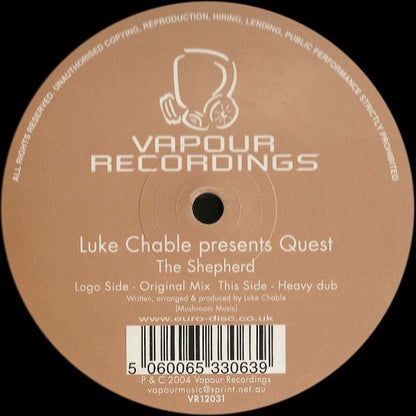 Luke Chable Presents Quest The Shepherd Vapour Recordings 12" Very Good Plus (VG+) Generic