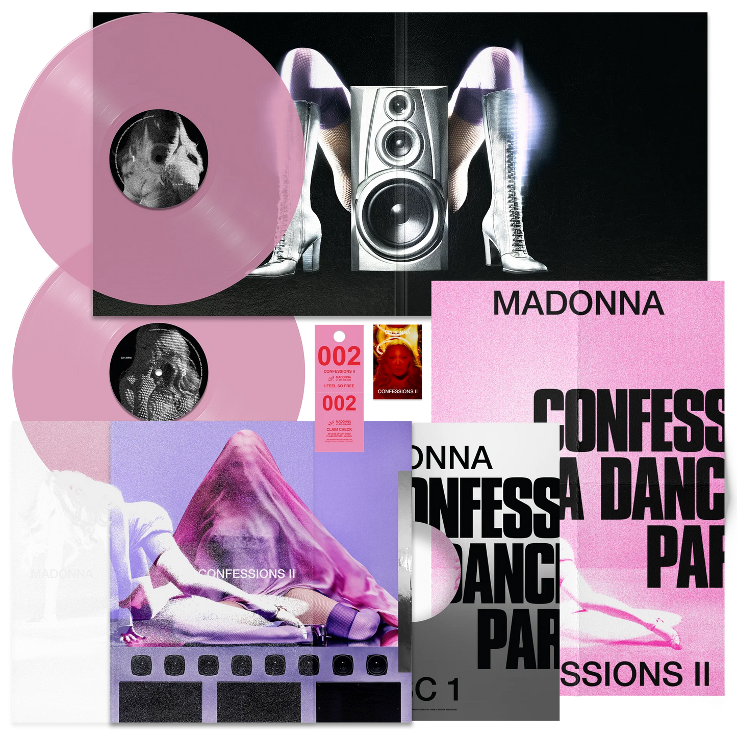Madonna - (PRESALE 7/3/26) Confessions II (POSTER GATEFOLD CLEAR PINK 2xVINYL) | Mint (M) Mint (M)