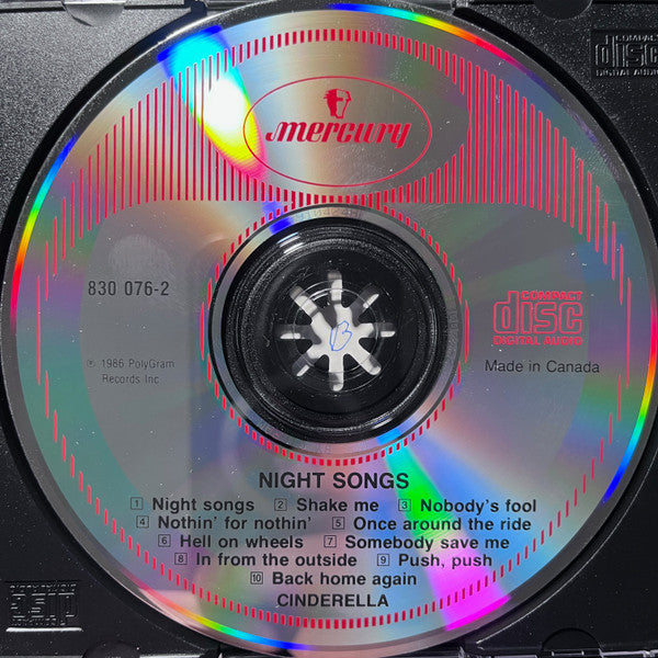 Cinderella (3) - Night Songs (CD) | Excellent+ (EX+) Excellent (EX)