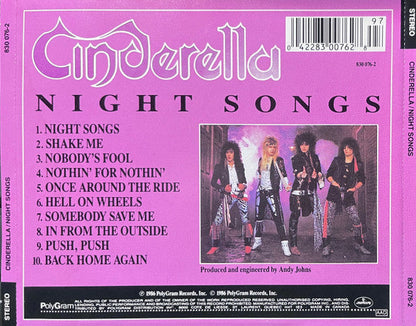 Cinderella (3) - Night Songs (CD) | Excellent+ (EX+) Excellent (EX)
