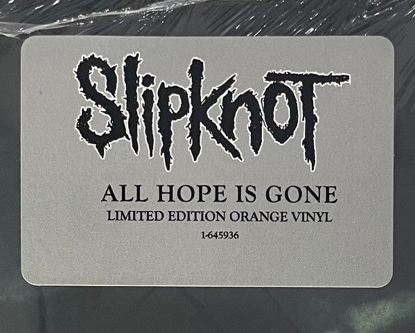 All Hope Is Gone (ORANGE VINYL) | Mint (M) Mint (M)
