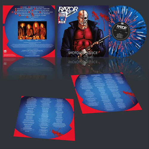 Razor - Shotgun Justice (BLUE SPLATTER VINYL) | Mint (M) Mint (M)