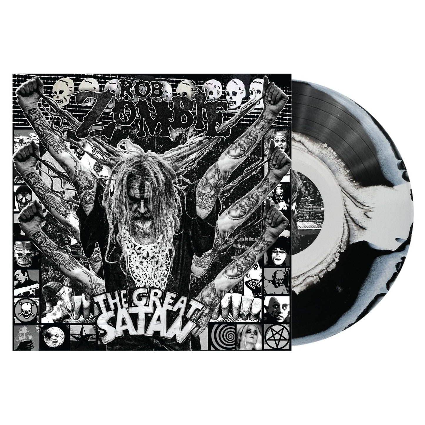 Rob Zombie - The Great Satan (Black White Swirl Vinyl) | Mint (M) Mint (M)