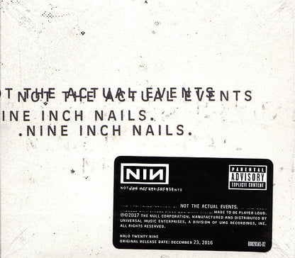 Nine Inch Nails - Not The Actual Events (CD) | Mint (M) Mint (M)