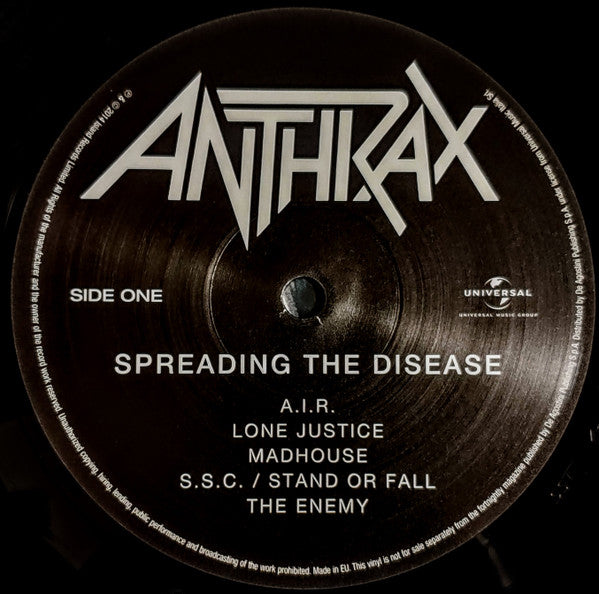 Spreading The Disease (VINYL) *CREASE* | Mint (M) Excellent+ (EX+)