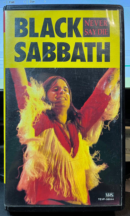 Black Sabbath - NEVER SAY DIE / RECORDED LIVE 1978 (VHS TAPE) |