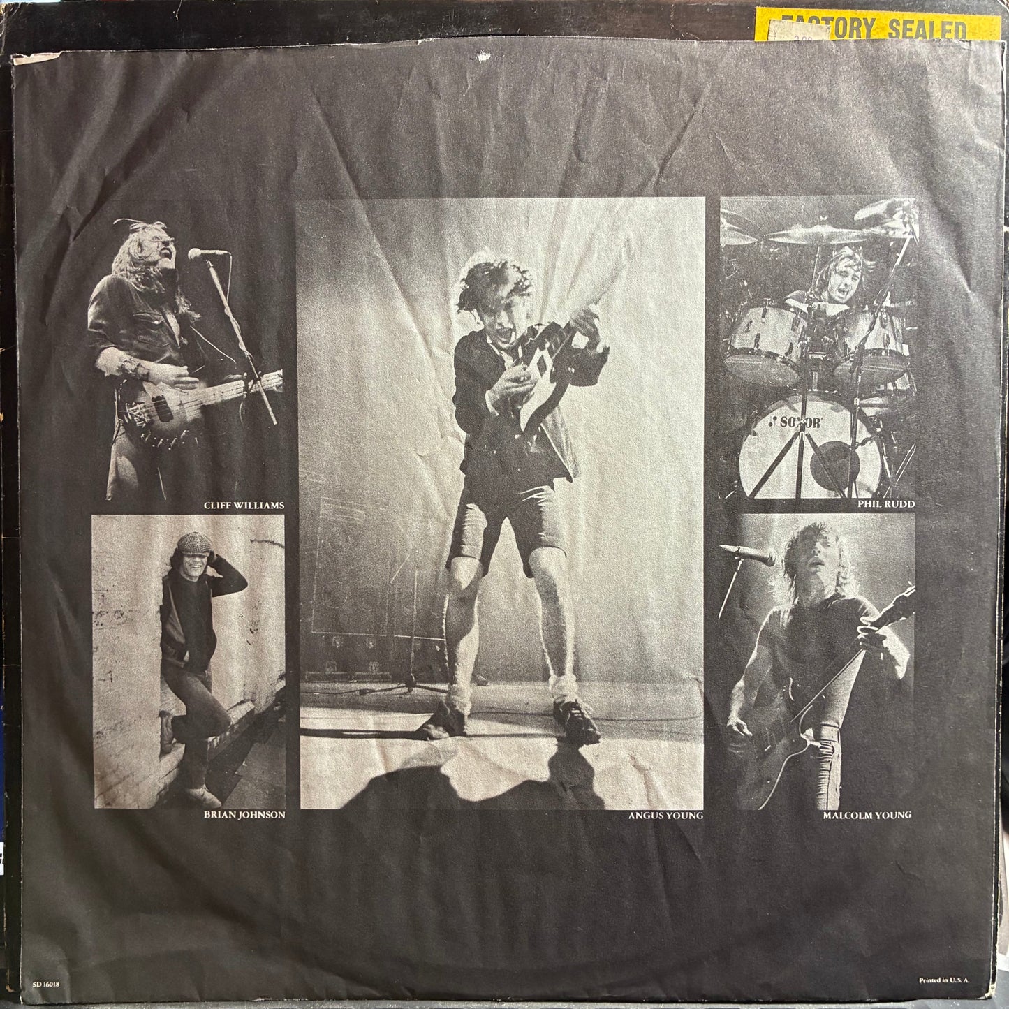 AC/DC - Back In Black (VINYL) | Excellent+ (EX+) Very Good Plus (VG+)