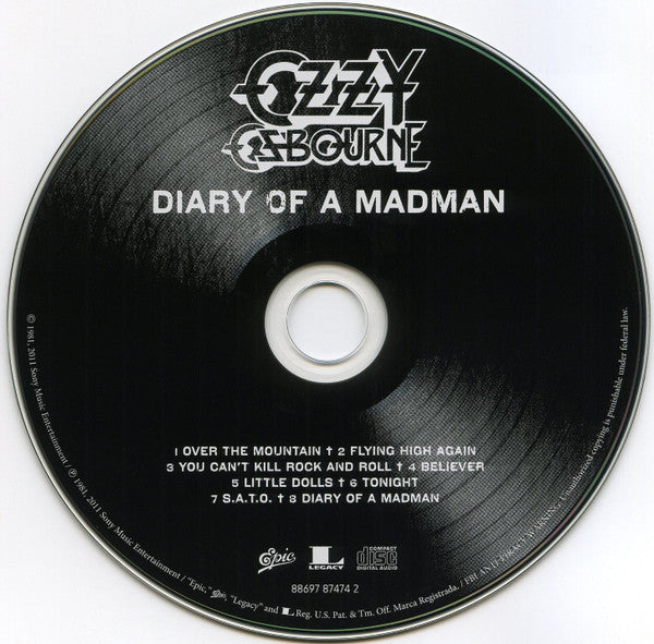 Ozzy Osbourne - Diary Of A Madman (CD) | Excellent+ (EX+) Excellent (EX)