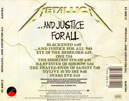Metallica - ...And Justice For All (CD) | Excellent (EX)