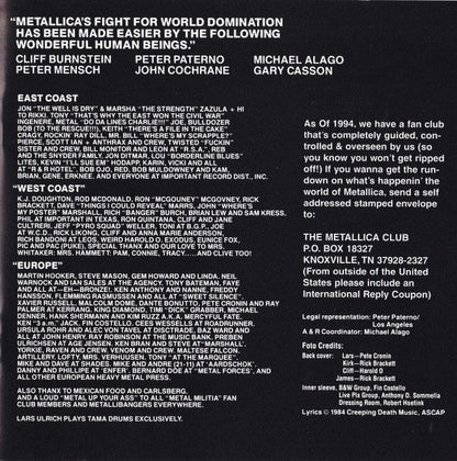 Metallica - Ride The Lightning (CD) | Excellent (EX)