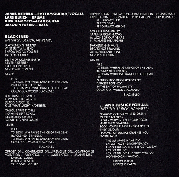 Metallica - ...And Justice For All (CD) | Excellent (EX)
