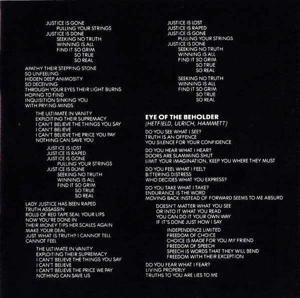 Metallica - ...And Justice For All (CD) | Excellent (EX)