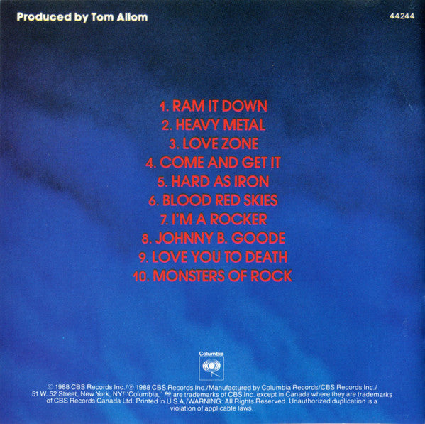 Judas Priest - Ram It Down (CD) | Excellent (EX)