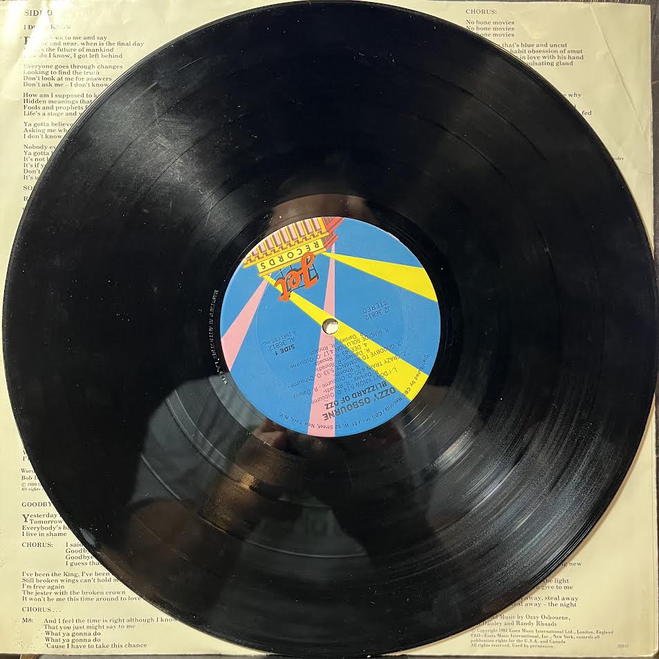 Ozzy Osbourne - Blizzard Of Ozz (VINYL) | Excellent (EX) Excellent+ (EX+)