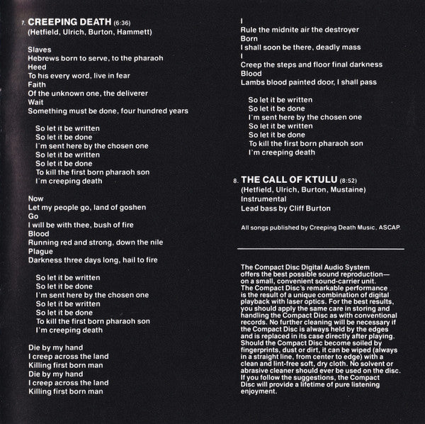 Metallica - Ride The Lightning (CD) | Excellent (EX)