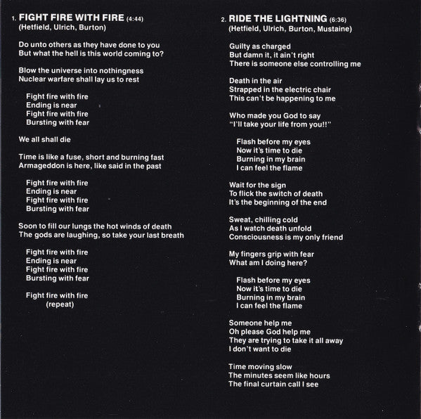 Metallica - Ride The Lightning (CD) | Excellent (EX)