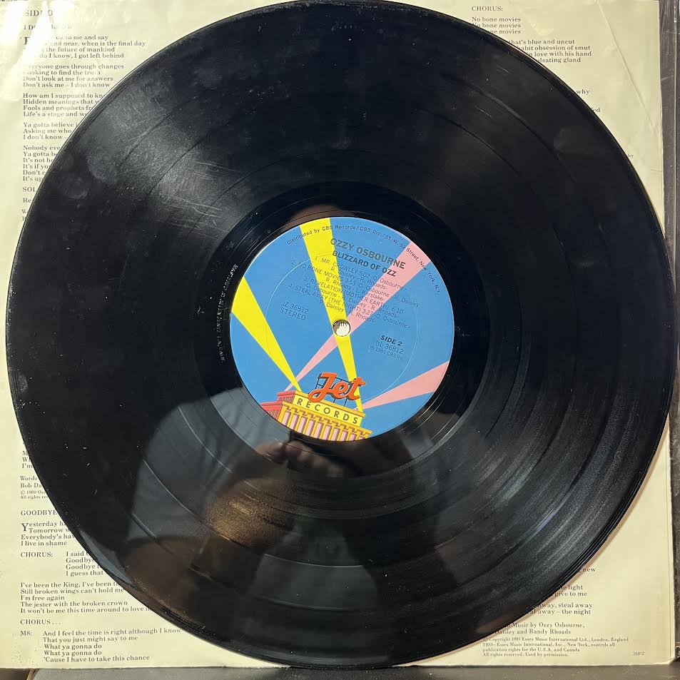 Ozzy Osbourne - Blizzard Of Ozz (VINYL) | Excellent (EX) Excellent+ (EX+)