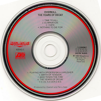 Overkill - The Years Of Decay (CD) | Good Plus (G+) Excellent (EX)
