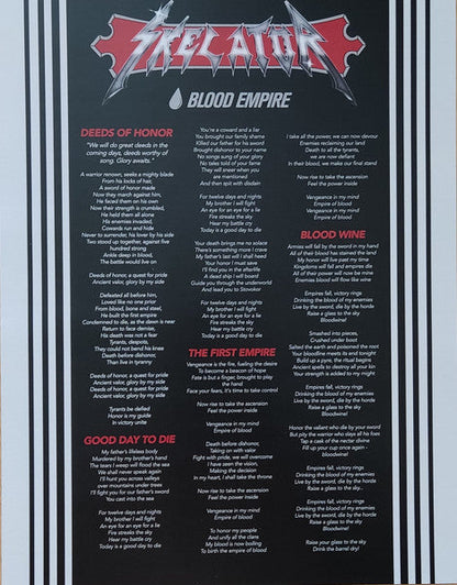 Skelator - Blood Empire (VINYL) | Near Mint+ (NM+) Near Mint (NM)