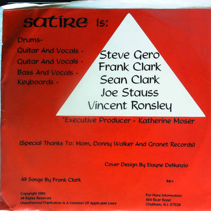 Satire - On Through The Daze / In Silence It Came (7' VINYL) | Near Mint- (NM-) Near Mint (NM)