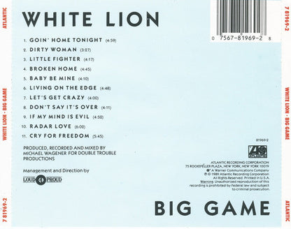 White Lion - Big Game (CD) | Near Mint (NM) Near Mint (NM)