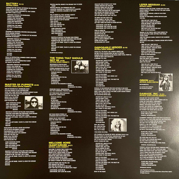 Metallica - Master Of Puppets (VINYL) | Near Mint (NM or M-)