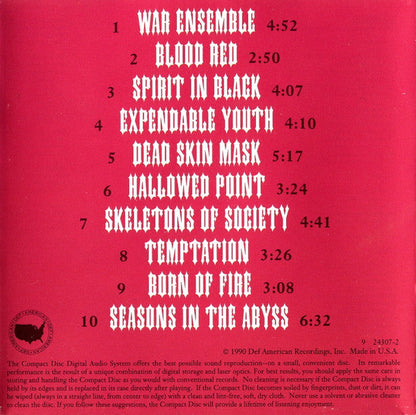 Slayer - Seasons In The Abyss (CD) | Near Mint (NM or M-)