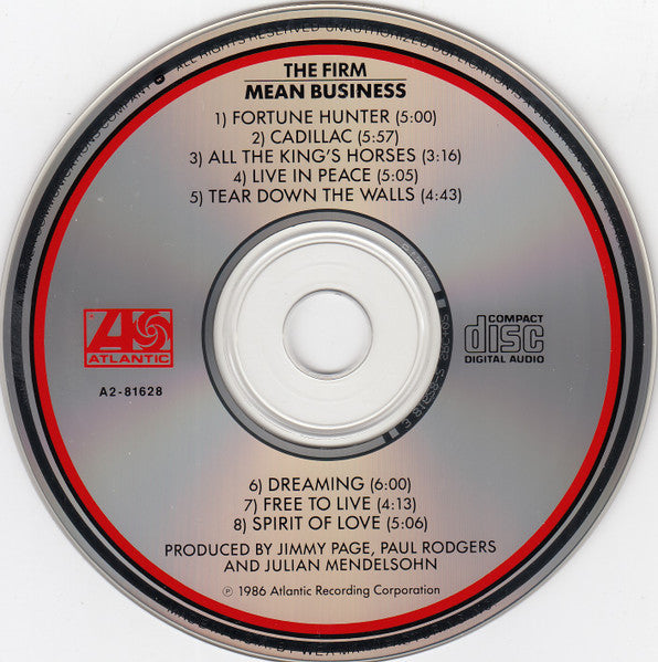 The Firm (7) - Mean Business (CD) | Near Mint (NM) Excellent (EX)