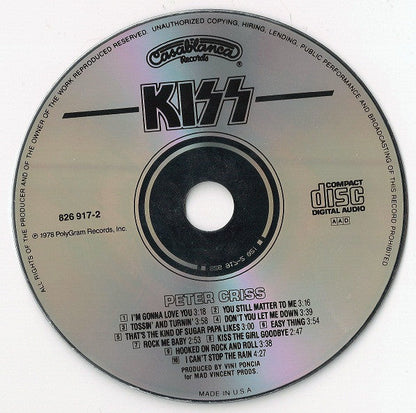 Kiss - Peter Criss (CD) | Near Mint (NM) Near Mint (NM)