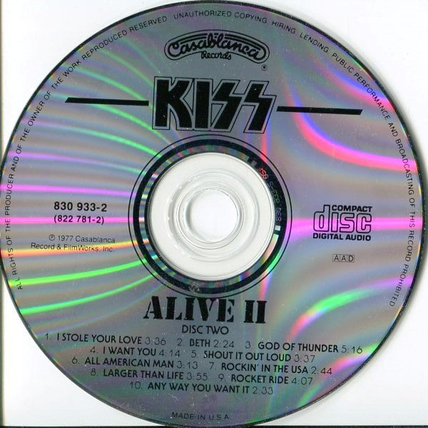 Kiss - Alive II (2xCD) | Near Mint (NM) Near Mint (NM)