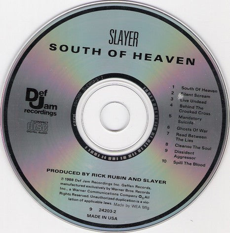 Slayer - South Of Heaven (CD) | Near Mint (NM or M-)