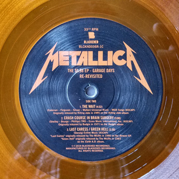Metallica - The $5.98 E.P. - Garage Days Re-Revisited (TRANSLUCENT ORANGE VINYL) | Near Mint (NM or M-)