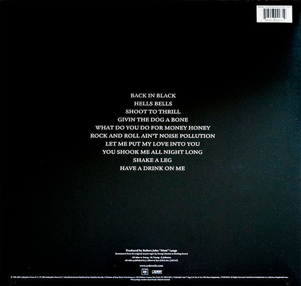 AC/DC - Back In Black (VINYL) | Near Mint (NM) Near Mint (NM)