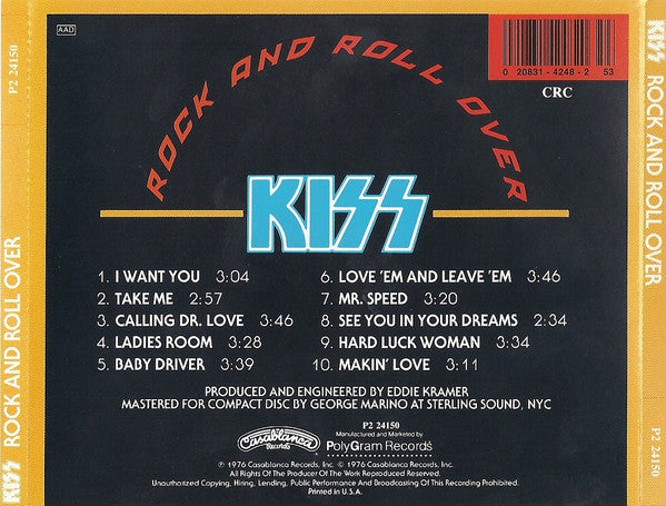 Kiss - Rock And Roll Over (CD) | Near Mint (NM) Near Mint (NM)