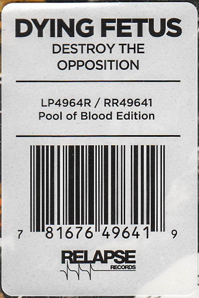 Dying Fetus - Destroy The Opposition (VINYL) | Near Mint (NM) Near Mint (NM)