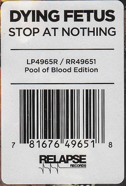 Dying Fetus - Stop At Nothing (VINYL) | Near Mint (NM) Near Mint (NM)