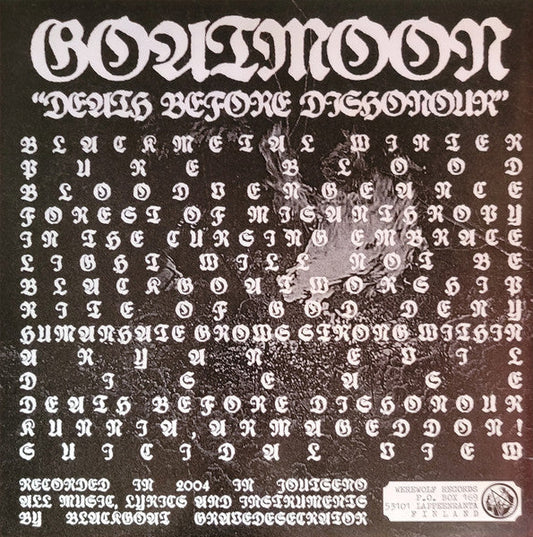 Goatmoon - Death Before Dishonour (VINYL) | Near Mint (NM or M-) Near Mint (NM)