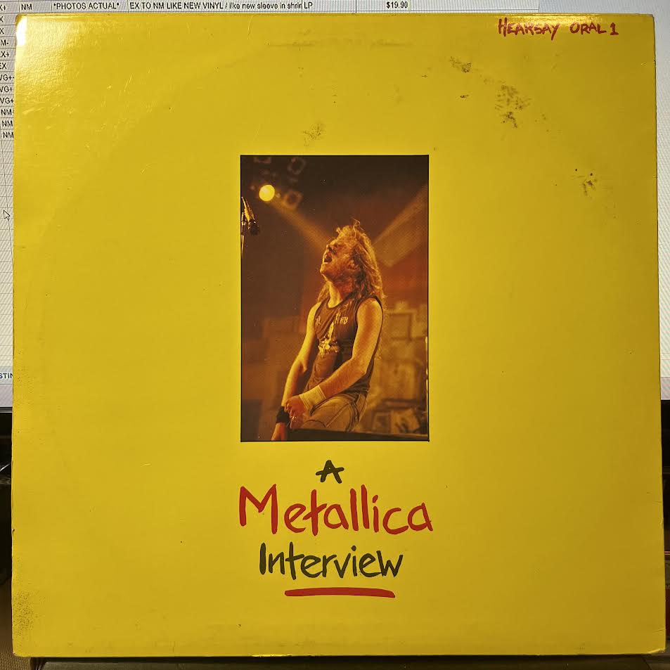 Metallica - Stand Up And Shout - A Metallica Interview ( YELLOW VINYL) | Near Mint (NM) Excellent+ (EX+)