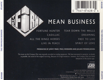 The Firm (7) - Mean Business (CD) | Near Mint (NM) Excellent (EX)