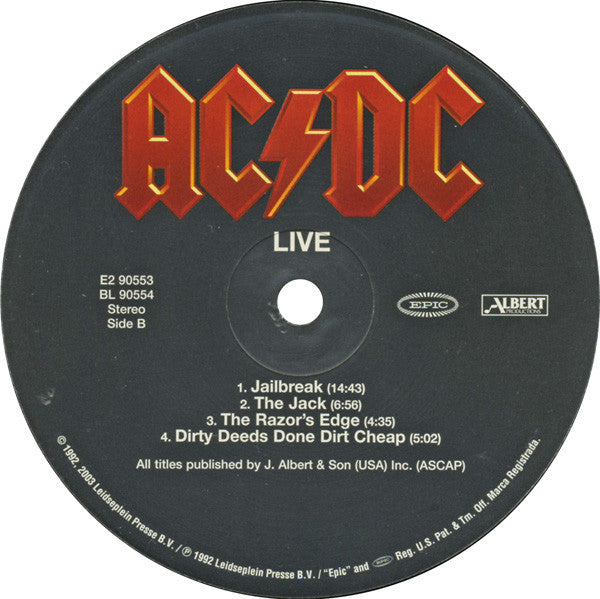 AC/DC - Live (2xVINYL) | Near Mint (NM or M-) Mint (M)