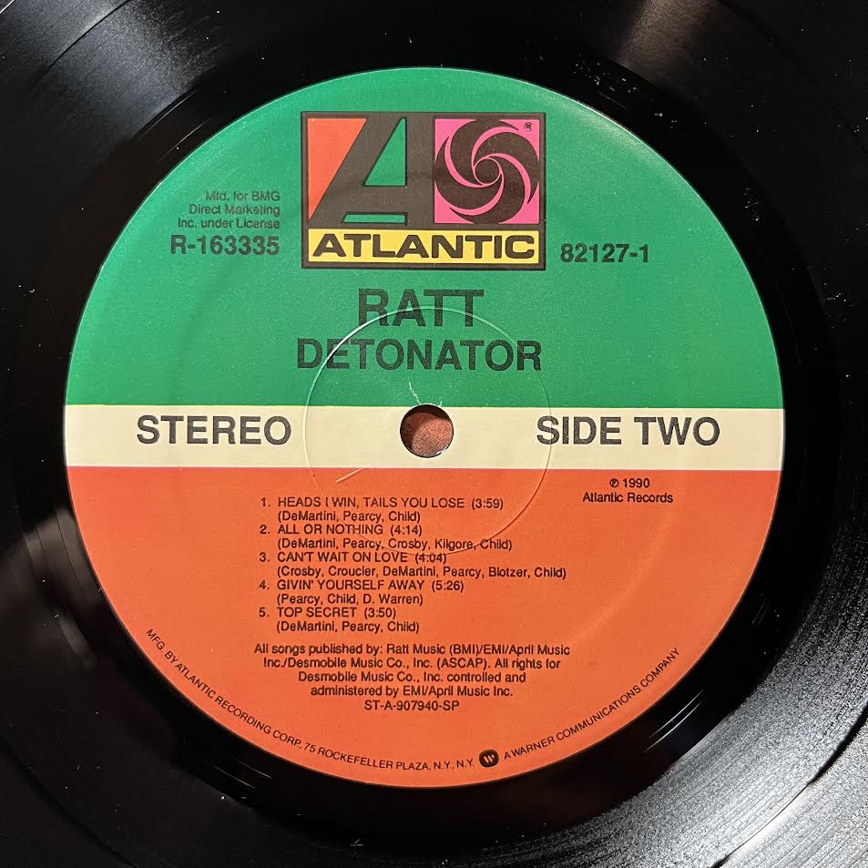 Ratt - Detonator (VINYL) | Near Mint (NM or M-)